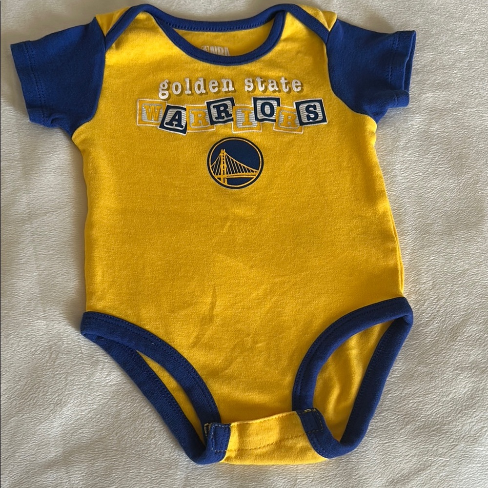 Golden State Warriors Kids One Piece - Yellow and Blue